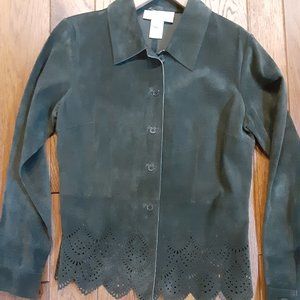 Susan Bristol Suede Leather Blazer Size Small